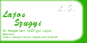 lajos szugyi business card